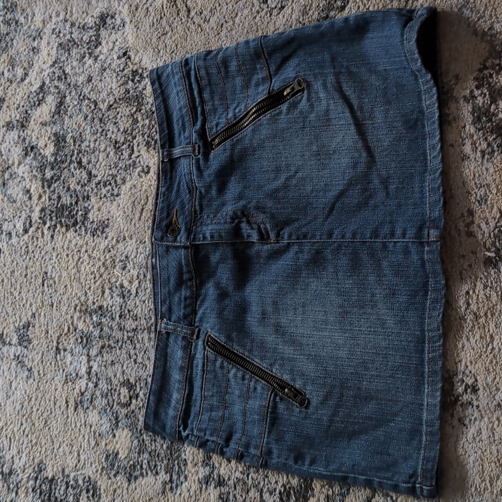Ghosts & Angels Denim Mini Skirt Sz L